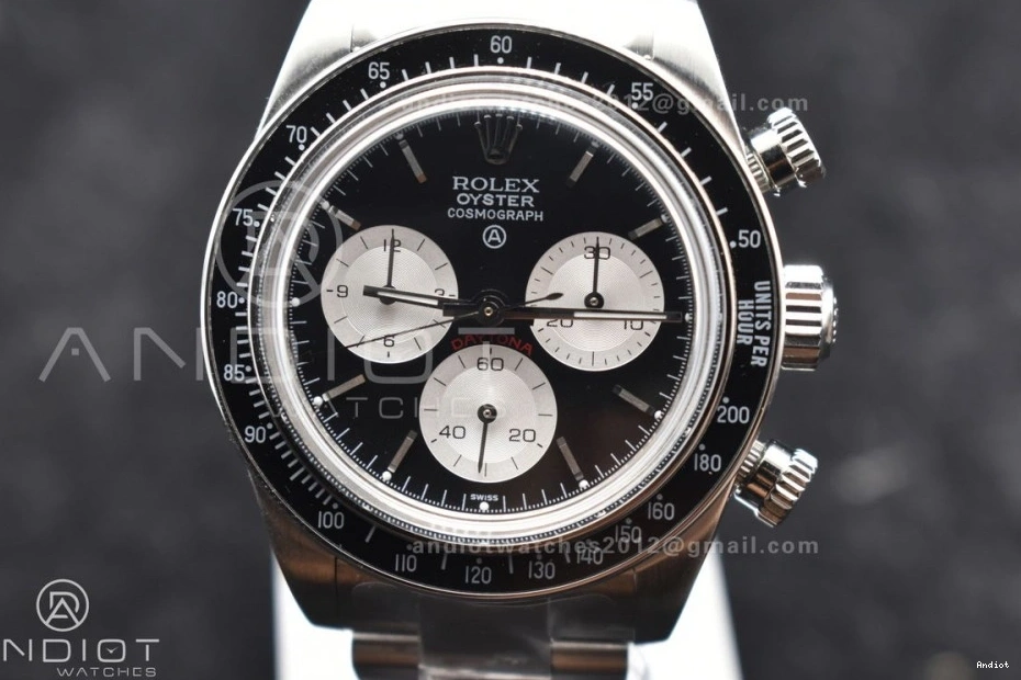 White Daytona A7750 ADGF Dial Best SS Bracelet Black on Edition SS 0311